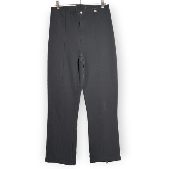 Nils High Waisted Ski Snowboard Pants Entrant Stretch SIZE 10 Black Ankle Zip - Picture 1 of 12